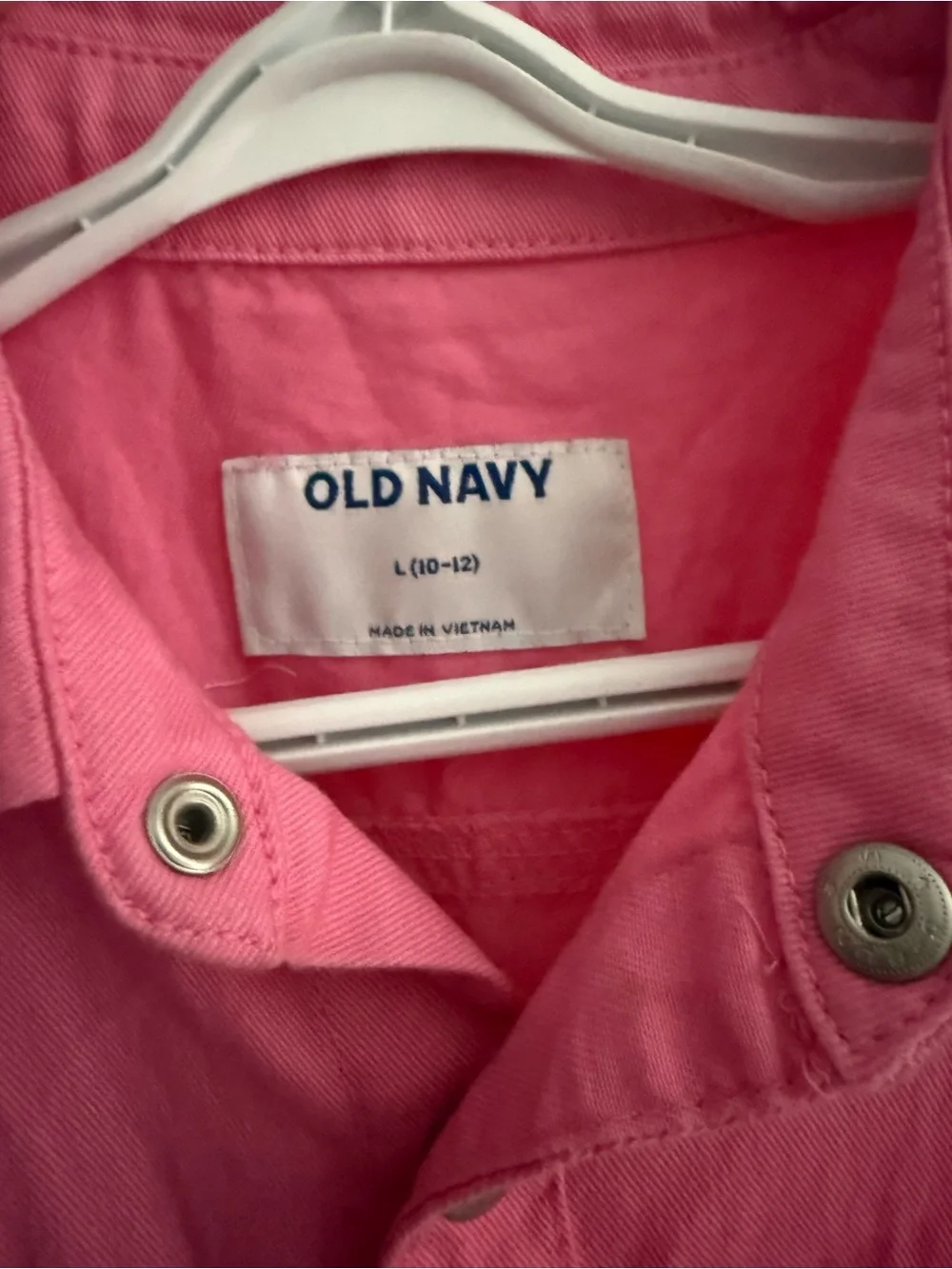 Old Navy Hot Pink Button-Front Cotton Jumper size 10-12